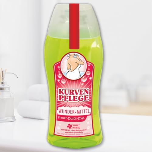 Spaß Duschbad Duschgel Shampoo - Kurvenpflege - Geschenk für Frauen | Geburtstagsgeschenk mit Zahlen zum runden Geburtstag