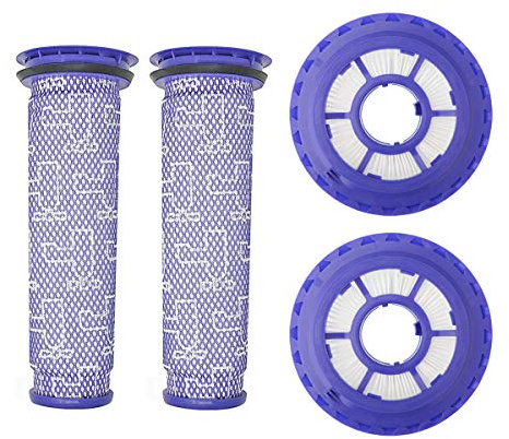 Lemige 2 Pack Post Filters & 2 Pack Pre Filters Replacement for Dyson DC41 DC65 DC66 UP13 UP20 UP30 Animal, Multi Floor and Ball Vacuum Ball Animal 2 Ball Animal 3, Compare to Part 920769-01&920640-01