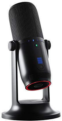 Thronmax Mdrill One Pro (M2P-B) Kondensator Mikrofon (Schwarz) für professionelle HD Aufnahmen (96kHz) in Studioqualität beim Podcast / Streamen / Chat / GamePlay / Youtube / etc.