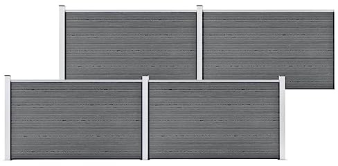 vidaXL Gartenzaun WPC 699x106 cm Grau