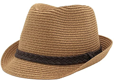Strohhut für Herren, Damen, Fedora Borsalino, Trilby, Panama, Sommer, Strand, kurze Krempe, modisch, Unisex