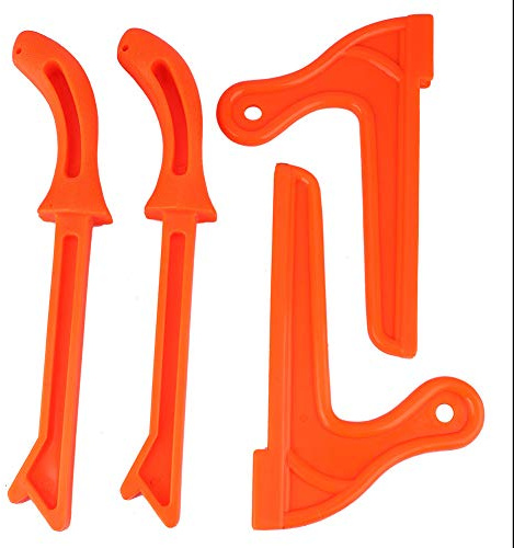 4Pcs Holzbearbeitungs-Push-Stick, Kunststoff-Sicherheit Holzbearbeitungs-Handsäge-Push-Sticks-Werkzeug, für Zimmerei, mit ergonomischem Griffdesign(Orange)