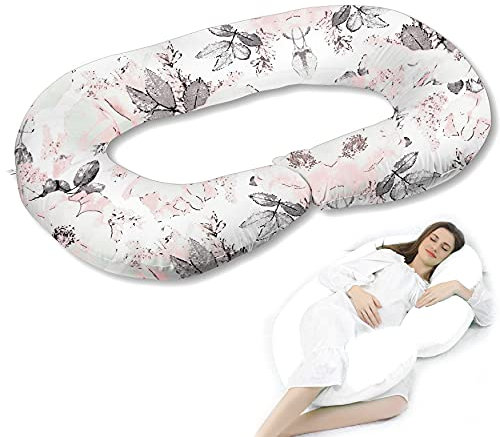 Big Stillkissen XL mit Bezug aus 100% Baumwolle für Mutter und Baby 130x70cm Schwangerschaftskissen Seitenschläferkissen Kissen 100% Zertifizierte Materialien ekmTRADE (33)