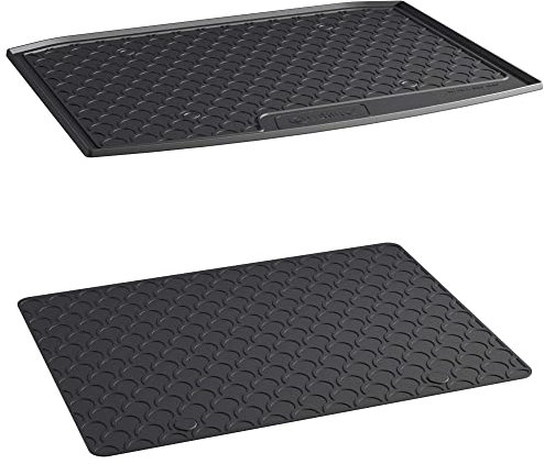 AROBA GL1809DB Set Design Kofferraumwanne & Zusatzmatte Doggy Mat kompatibel mit Seat Ateca ab BJ. 05.2016> für tiefen Ladeboden passgenau