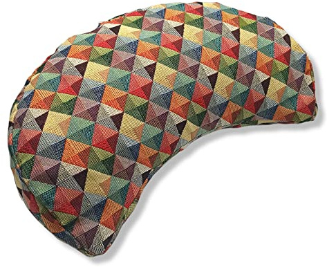 savasanas - Coussin Yoga Arlecchino, zafu, Coussin Meditation, Coussin Demi Lune, zafu Meditation, zafu Demi Lune, Coton et cosses de Sarrasin, Fait à la Main à Barcelone