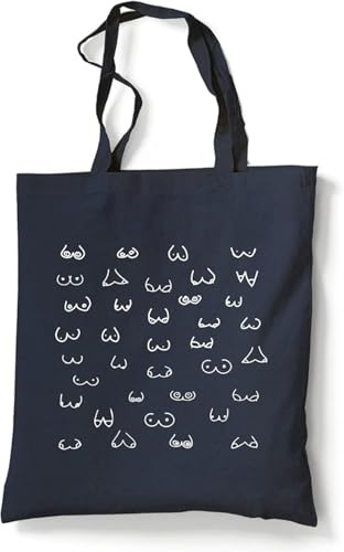 tradercat Jutebeutel bedruckt mit Spruch, Stoffbeutel bedruckt aus 100% Baumwolle - Tote Bag, Einkaufsbeutel, Einkaufstasche, Shopper und Baumwolltasche mit langen Henkeln, All Boobs Are Beautiful