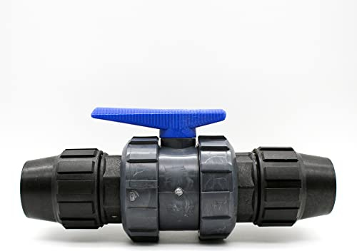 DOJA Barcelona | PVC Fitting Ventil | 25MM | PTFE Sitz | Kugelhahn Ventil | Schlauchverbinder Tropfbewässerung Garten