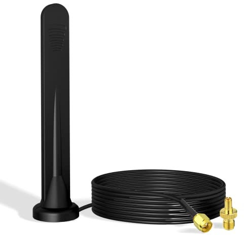 Bingfu Antenna 4G LTE Interna Esterna SMA TS9 5dBi Antenna GSM con Base Magnetica 3 Metri Cavo per GSM 3G 4G LTE Router Cellulare Gateway Modem MiFi Hotspot Router USB Modem