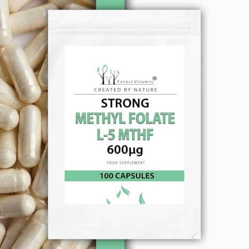 Folsäure 600mcg - 100 Kapseln - Folat L-5-MTHF - Kinderwunsch & Schwangerschaft