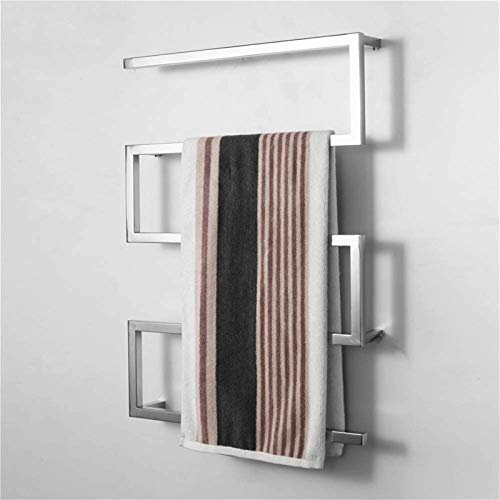 Scaldasalviette Scaldasalviette per Bagno Scaldasalviette Elettrico, Portasalviette Elettrico in Acciaio Inossidabile, Fiocco a Tubo Quadrato Asciugamani Elettrico in Acciaio Inossidabile, 900X650X115