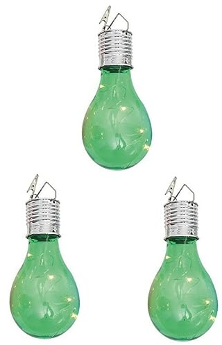 DOITOOL 3st Led-glühbirne Camping Hängen Hängende Solarlampe Solar-glühbirne Led-lampen Solarlampe Für Den Außenbereich Solarlampen Im Freien Outdoor- Kronleuchter Laterne Wasserdicht