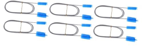 Mobestech 6stücke Flexible Aquarienreinigungsbürsten Doppelköpfige Nylonbürsten Für Reinigung Von Fischbehältern Und Schläuchen Hochwertige Edelstahl-springbürsten Tiefsee