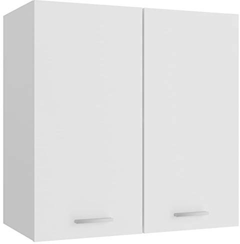 Homgoday Armario móvil vertical para ahorrar espacio, armario estantería con compartimentos, estantería de suelo para salón, estudio, armario suspendido blanco, 60 x 31 x 60 cm, de aglomerado