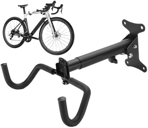 Fahrrad-Wandaufhänger, Teleskop-Fahrrad-Aufbewahrungshaken für Fahrräder, starke Fahrradhaken, Wandhalterung, Fahrrad-Wandhalterung, horizontale Halterung für Garage, Zuhause, Innenschuppen