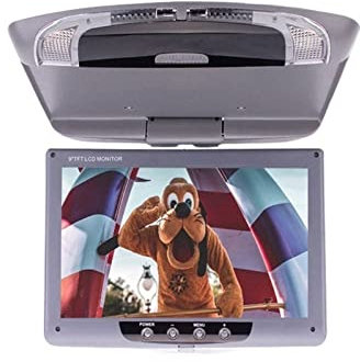 Lettore DVD portatile per lettori video per poggia Monitor for auto AV da 9/11 pollici 12-24V Monitor for montaggio su tetto for auto Schermo LCD Flip Down Display a soffitto Ingresso video LED Retrom