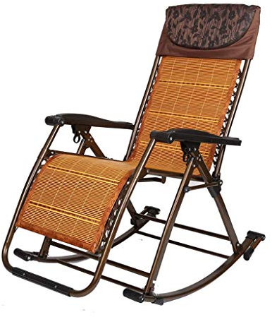 Balkon Büro Relaxsessel Schaukelstühle Liegender Gartenstuhl Outdoor Gartenmöbel | Klappbare Sonnenliege, verstellbare Sonnenliegen, Liegestuhl für Hof, Wohnzimmer, Balkon, Terrasse, um das Glück