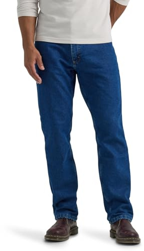 Lee Herr Legendary Relaxed Fit Jean, Blue Matter – grå fleecefodrad, 32W / 32L