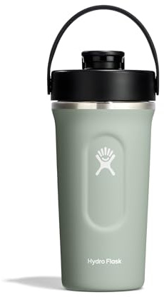 Hydro Flask - Isolierte Shakerflasche 709 ml (24 oz) für Proteinshakes und Nahrungsergänzungsmittel - Auslaufsicherer Chug-Verschluss - BPA-frei - Agave
