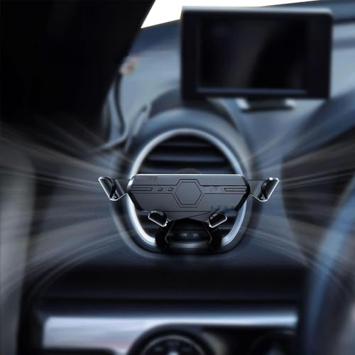 IACNLI Handyhalterung Auto Runde Lüftung Mercedes-Benz AMG/GLA/GLB/GLC/GLE/GLS/GLK/smart 451 453 Mini-Cooper FIAT 500 Ibiza Geeignet für alle kreisförmigen Lüftungsschlitze Handy KFZ Halterungen