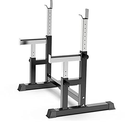 Adjustable Squat Rack Stand Barbell Rack, 300kg Max Load Barbell Squat Rack Stand, 80-120cm Adjustable Bench Press Stand
