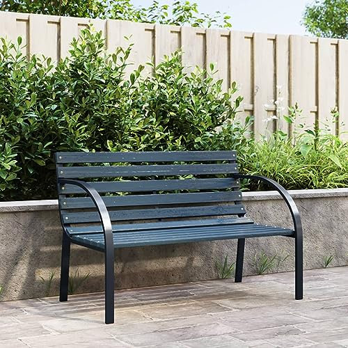 LLEZKBR Furniture Select-Gartenbank 120 cm grau Holz