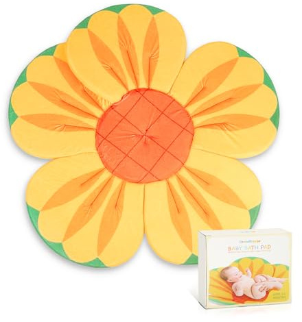 YooxArmor Flower Baby Bath Cushion Support Pad for 0-6 Months Newborn | Non-Slip Design,Soft Quick Dry Mesh Material,Baby Bath Cushion Pad for Sink & Bathtub,Easy To Clean & Foldable
