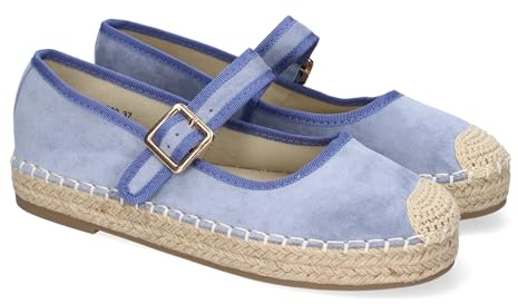 shoes&blues.es Bailarina Alpargata de Mujer con Yute, Diseno Moderno con Puntera Bordada y Cierre de Hebilla para un Ajuste Comodo, Ideales para Primavera-Verano.