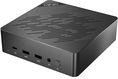 MINIX EU512-AI Mini PC Intel Core Ultra 5 125H 16 Go DDR5/512 Go SSD 8K Quad Output/Thunderbolt 4/Whisper-Quiet Office Design/AI Boost NPU/Dual 2.5G/Wi-Fi 6E Windows 11 Pro Home & Business Computer