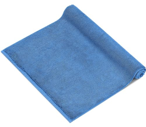 herzbach home Premium Badvorleger PURA | 60 x 90 cm extra groß | 100% Baumwolle | Extra weich | Badteppich | Farbe: Blau