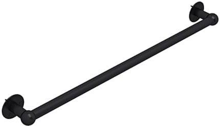 Corrimano in acciaio inox da parete, ringhiera per scale antiscivolo, per garage, veranda, giardino, balcone, interni ed esterni (nero, 50 cm)