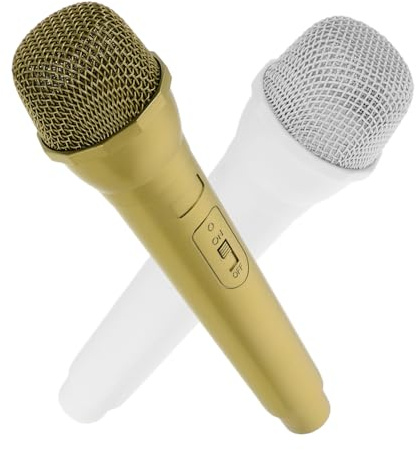 Toddmomy 2 Pièces Accessoires De Simulation Faux Micro Style Rétro Microphone Accessoire Microphone Ornement Scène Micro