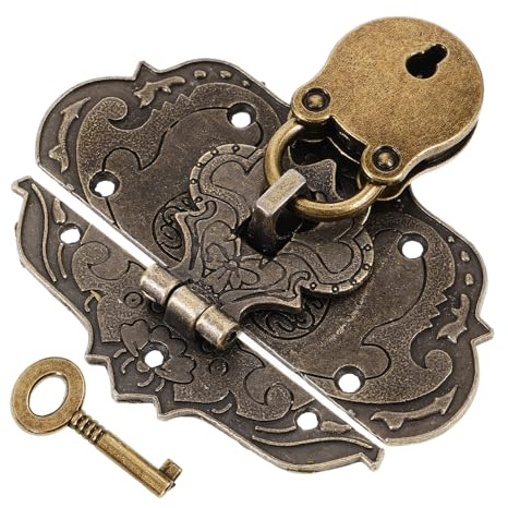 IWOWHERO Loquet Hasp Vintage pour Boîte à Bijoux et Coffret Bois Fermeture et Compacte pour Boîtes et Petits Meubles Design Élégant et Pratique