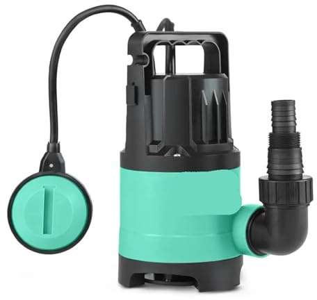 MOOILKO Pompe de puisard 2000 GPH 1/2 à Eau Submersible avec Flotteur intégré Interrupteur Utilitaire Légumes et Fruits