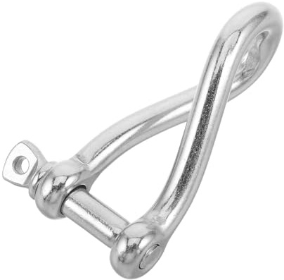 BESPORTBLE Manille Pivotante en Acier Inoxydable 10 Mm Torsadée pour Ancrage Bateau, Manille Marine, Accessoire Nautisme Résistant pour Navigation de Plaisance