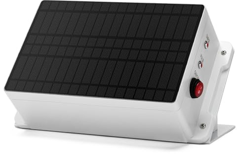 Weidezaungerät Solar, Briidea 9 Km Solar WeidezaungeräT, 0,2 Joules, IP66 Wasserdicht, Solarbetrieben mit Akku, Für Weiden, Gärten, Pferde, Rinder und Schutz vor Wildtieren