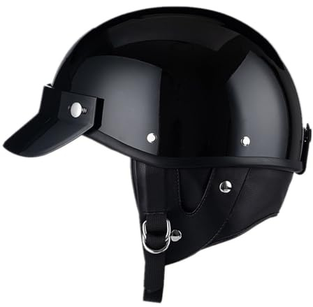 Casco Jet Vintage Casco Da Moto Caschi Cromwell Moto Casco A Scodella Open Faced Motorcycle Helmet Urbano Helm Omologato DOT/ECE Casco Per Gioventù Uomo Donna 1,L=57-58cm