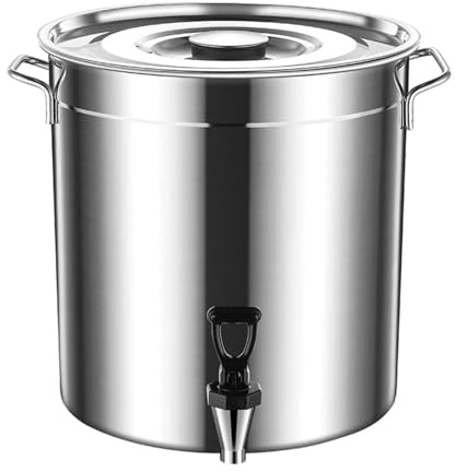 Genérico Olla de Acero Inoxidable con Grifo - Fácil de Usar para cocinar en casa o en restaurantes (20 L) (5 L)