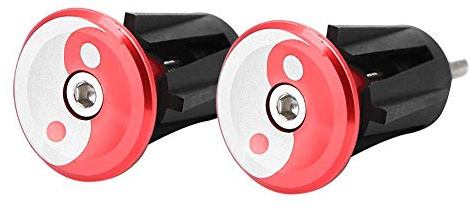 Bike Handlebar End Plug - Aluminum Alloy Handlebar Stoppers with Wrench Red