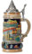 Amoy-Art Boccale di Birra Tedeschi Germania Città Vichingo Beer Stein Mug con Coperchio per Compleanno Regalo Uomini Padre Marito 0.6 Liter
