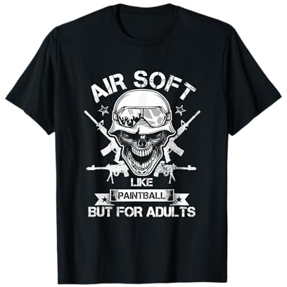 Airsoft Paintball Markierer Maske Softairwaffe Geschenk T-Shirt