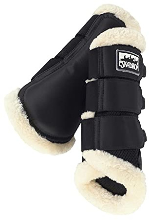Eskadron Fauxfur Mesh Gamaschen Basic in schwarz