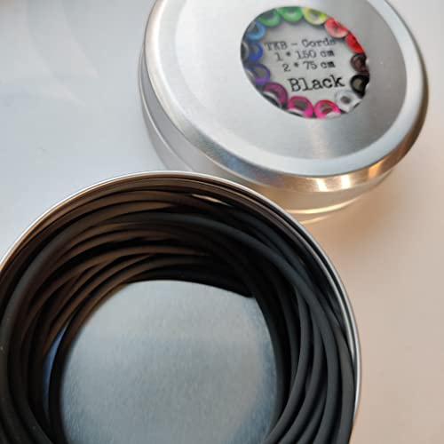 The Knitting Barber Original Cords 3pcs (1pcs 150cm/60 + 2pcs 75cm/30) (Black)