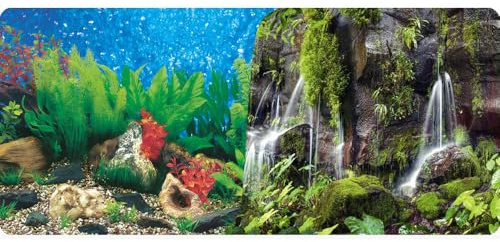 Reptiles-Planet Poster Waterfall Aquarium/Terrarium 2 Seiten 1, Rolle 15m, Höhe 40cm