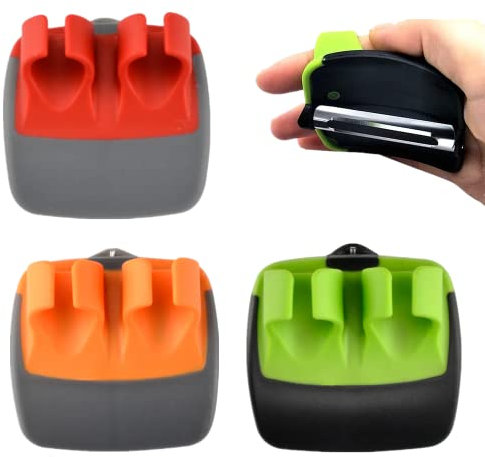 3 Pcs Hand Vegetable Peeler Palm Rubber Finger Grips, Silicone Kitchen Gadget for Peel Pumpkin, Carrot, Cucumber, Potato (SCSC0446), Multicolor