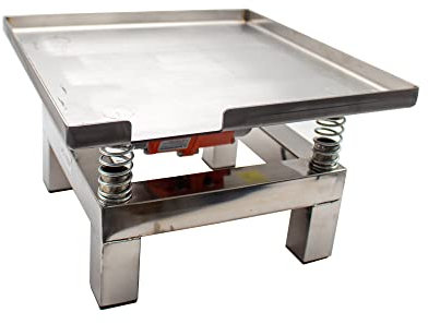 LeTkingok Betonvibriertisch Vibrationsprüfstand Edelstahl Mini Vibrationstisch 350x350MM