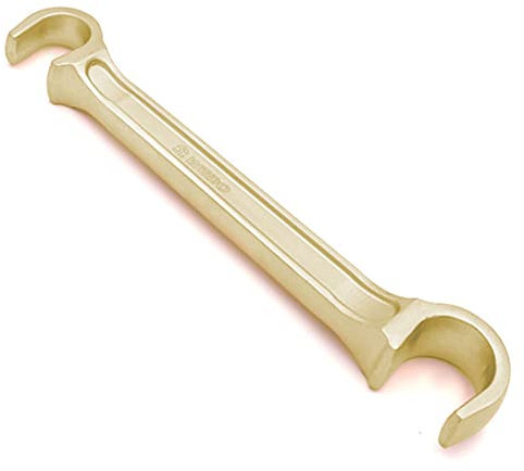 WEDO Doppel-Ringschlüssel, offen,Nicht funkelnd Offener Doppel-Ringschlüssel,SW 17.5 x 25.5mm,Metrisch,Doppel-Maulschlüssel,Aluminium Bronze,Offener Ringschlüssel,korrosionsbeständig,Länge 250mm