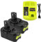 LabTEC RB18L50 18V 5Ah Batteria di ricambio per Ryobi 2 pacchetti con caricabatterie a doppia porta di ricambio per Ryobi P117 12V-18V One Plus Series USB per Ryobi P107 P108 RB18L15 RB18L40
