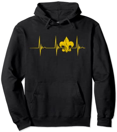 Scout battito cardiaco ECG Puls Camper Giglio Campeggio Felpa con Cappuccio