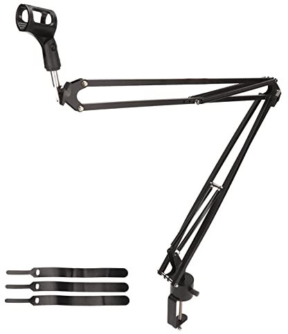 Mikrofonarm, Verstellbarer, Universeller, Stoßfester, Robuster Mikrofonaufhängungs-Scherenarm aus Metall, Mikrofonständer, Tischhalterung für Studio, Bühnen