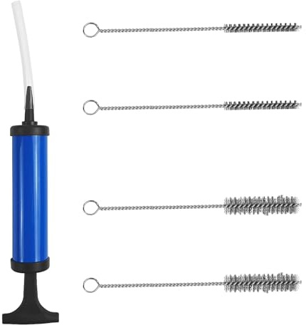 ZHMKYD13 Cepillo para orificios, juego de 5 sopladores para orificios, cepillo de tubo para orificios, juego de cepillo limpiador de pipas, juego de cepillo para orificios de alambre redondo para una